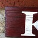 Maroon and White Handmade Wooden "Kitchen" Sign