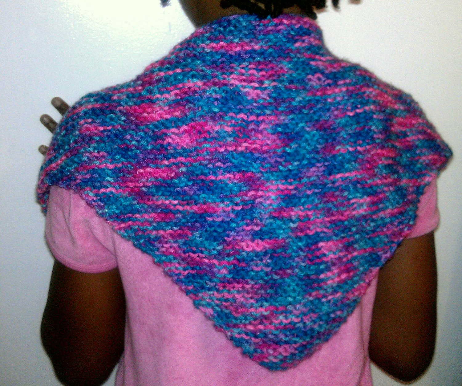 Girls Knit Shawl - Children's Knit Shawl - Children's Scarf -  Made to order