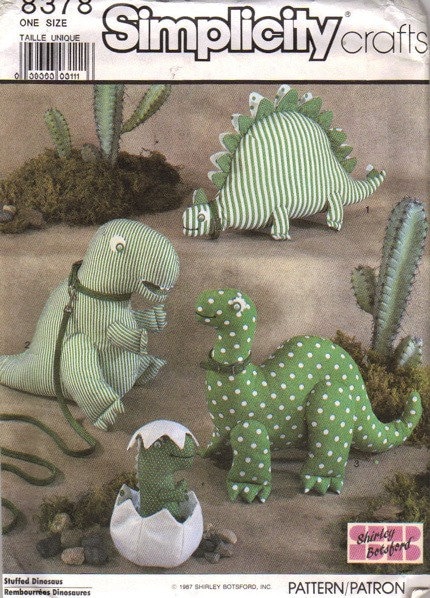 Sewing Pattern Baby Dinosaur - Easter and Christmas Fabric