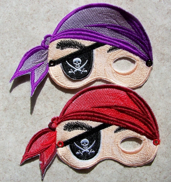 Childs Embroidered Pirate Mask