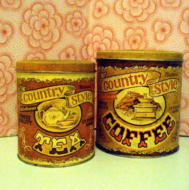 Vintage Coffee and Tea Canister Set