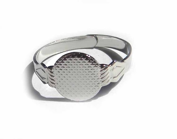 12 Adjustable Silver Plated Rings