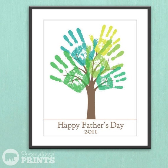 DIY Child's Handprint Tree - Printable PDF Father's Day Gift Poster