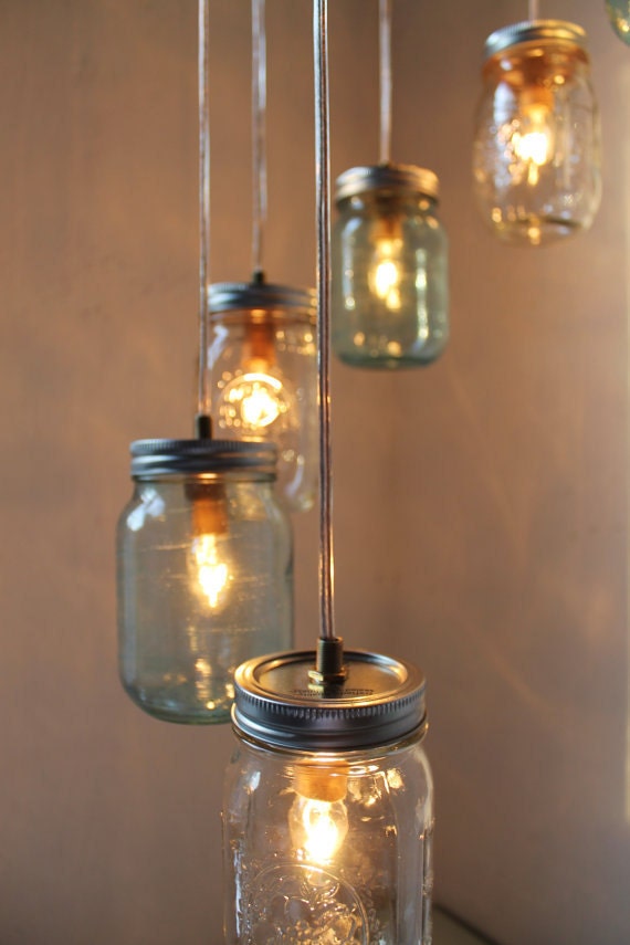 Lighting With Mason Jars | cottagechicstyle