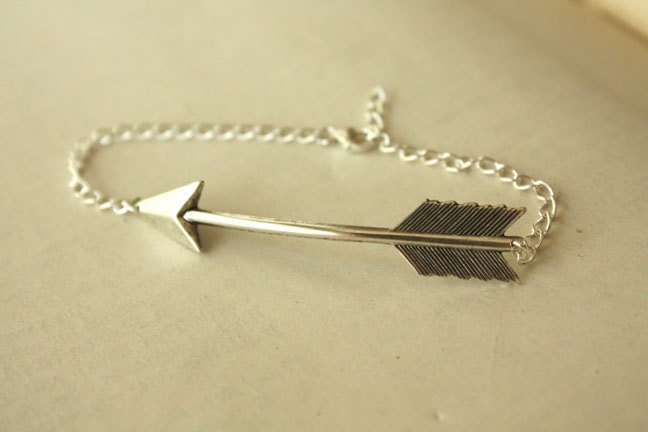 Silver Arrow BRACELET with Sterling Silver Chain