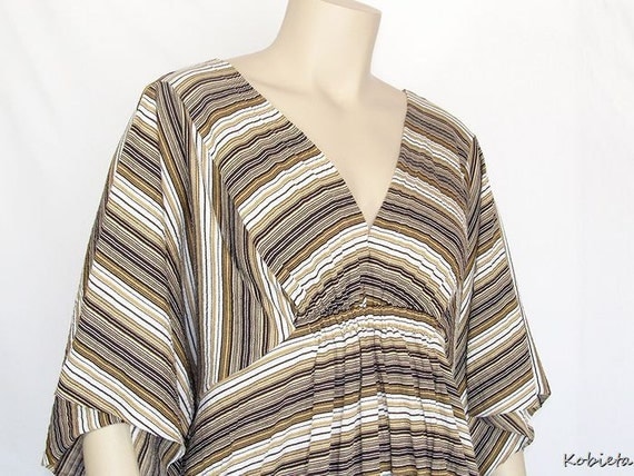 *Kobieta SALE*Plus Size Maternity Shirt-Retro Caftan Tunic-Before, During& After PG~L/XL
