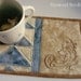 Mug Mat - Batik Fabric with Corgi Motif