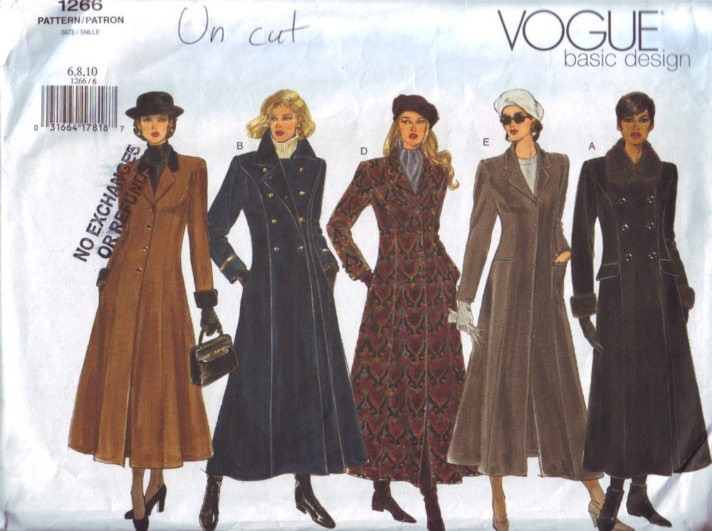 Past Patterns: #4511: Misses&apos; and Women&apos;s Full Length Fitted Coat
